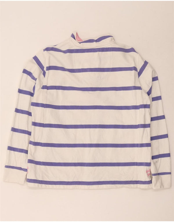 Crew Clothing Damen-Sweatshirt mit Reißverschluss am Hals, Gr. 42, Größe L, weiß gestreift