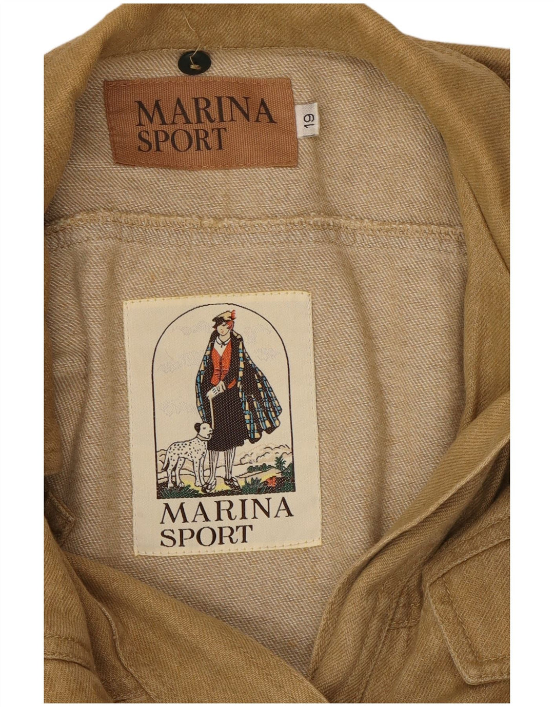 Marina Sport Damen-Jeansjacke in Übergröße, Größe 19, kleine Khaki-Baumwolle