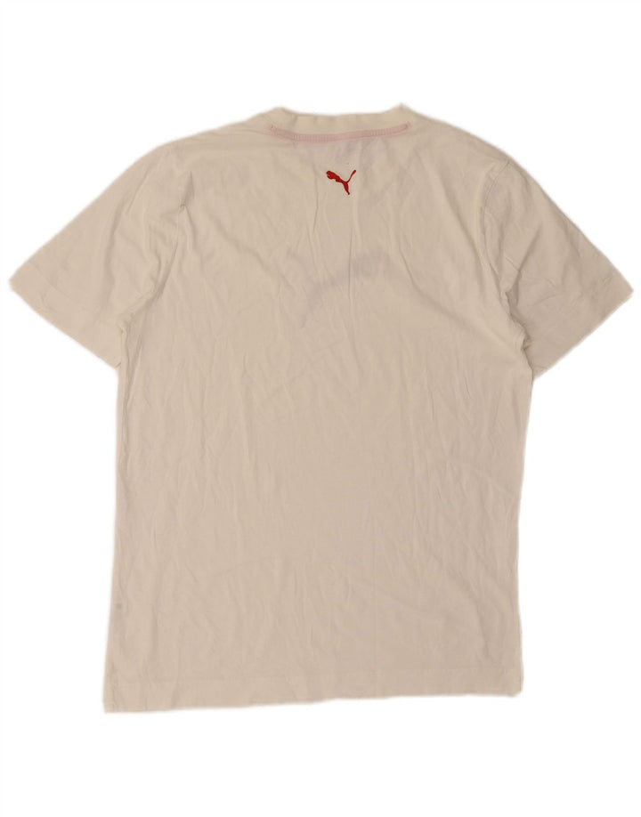 Puma Herren T-Shirt mit Grafik, Größe L, Weiß