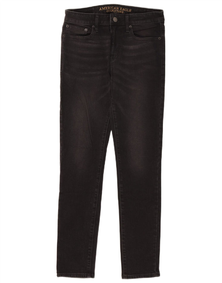 American Eagle Damen Skinny Jeans W30 L30 Schwarz Baumwolle