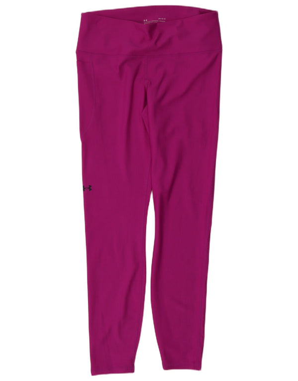 Under Armour Damen Leggings UK 14 Large Lila Polyester