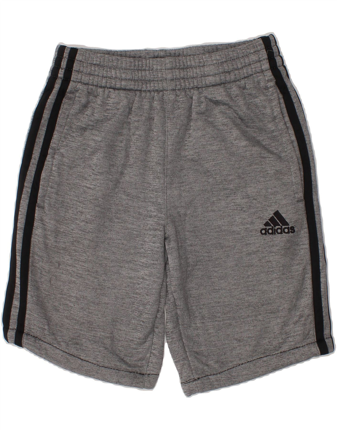 ADIDAS Boys Sport Shorts 7-8 Years Small  Grey Flecked Polyester Vintage Adidas and Second-Hand Adidas from Messina Hembry 