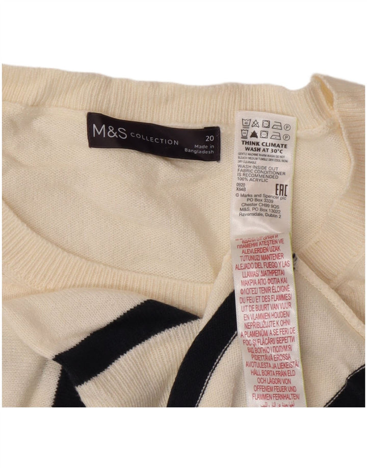 Marks & Spencer Damen-Pullover mit Rundhalsausschnitt, Gr. 20, 2XL, Mehrfarbig