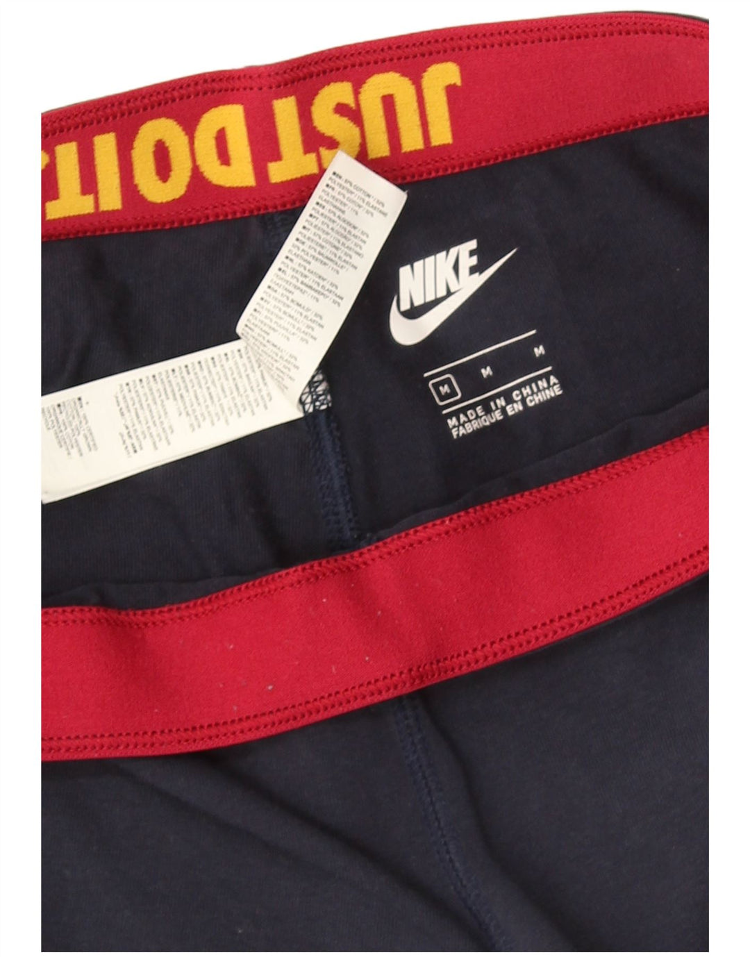 NIKE Damen Grafik-Leggings UK 12 Medium Marineblau Baumwolle