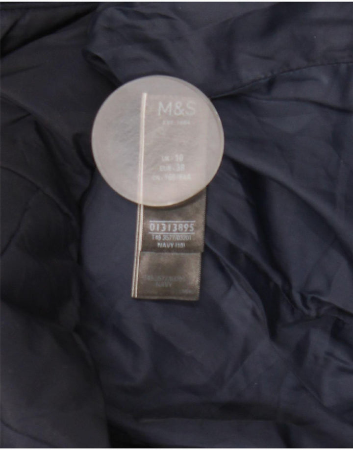 Marks & Spencer Damen Steppjacke, wattiert, Gr. 10, Marineblau