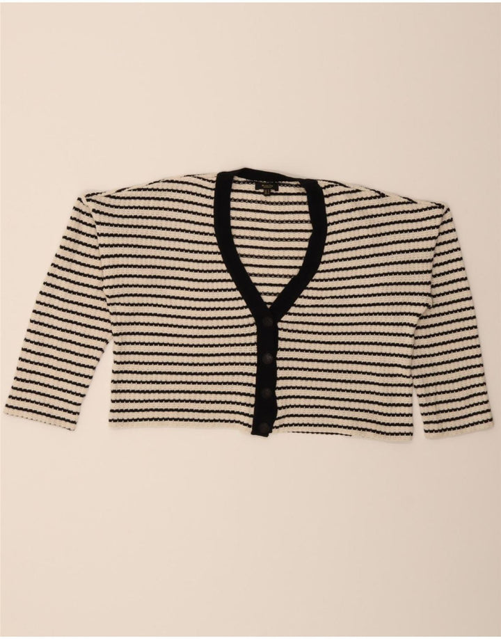 MASSIMO DUTTI Womens Oversized Cardigan Sweater UK 10 Small Off White Vintage Massimo Dutti and Second-Hand Massimo Dutti from Messina Hembry 