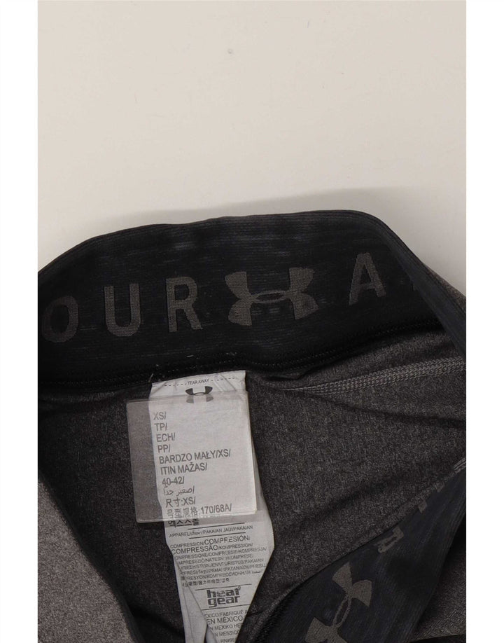 Under Armour Damen Crop Leggings UK 4 XS Grau Polyester