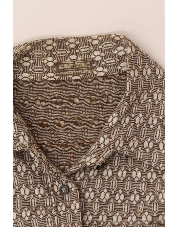 Camber Damen Flanellhemd UK 16 Large Braun Geometrisch