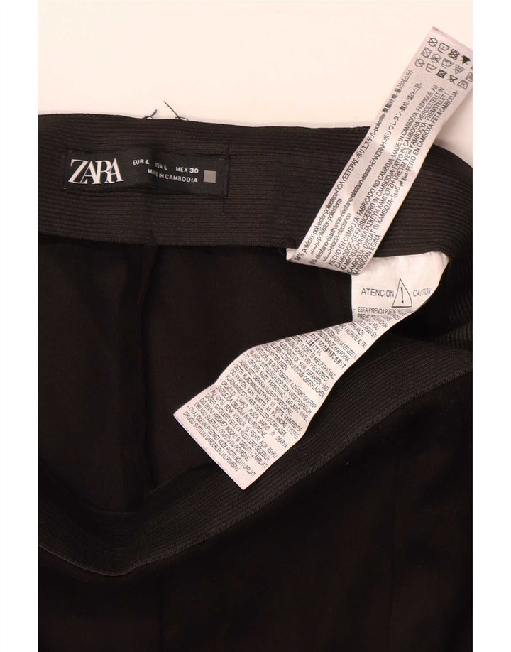 Zara Damen Leggings UK 14 Large Schwarz Polyester