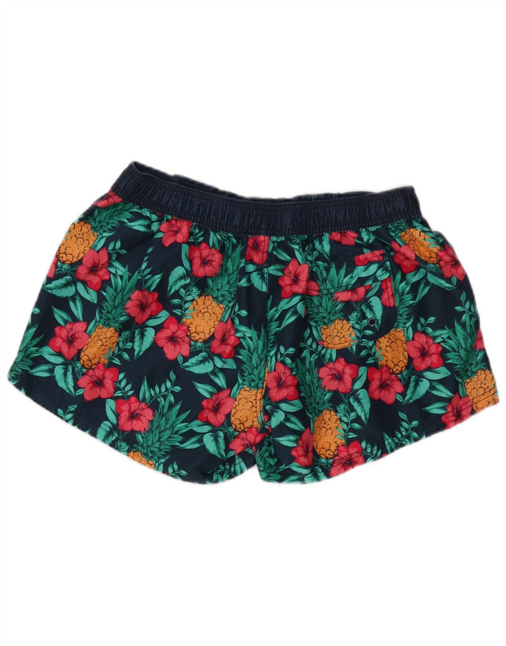 Fat Face Damen-Badeshorts, UK 14, groß, mehrfarbig, Blumenmuster, Polyester