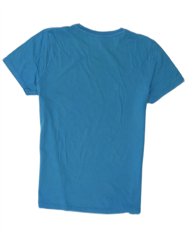 Maui and Sons Herren Grafik-T-Shirt-Oberteil aus mittelblauer Baumwolle