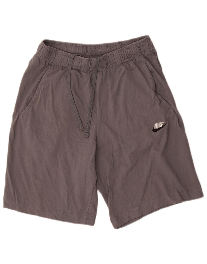 Nike Herren-Sportshorts aus mittelgrauer Baumwolle