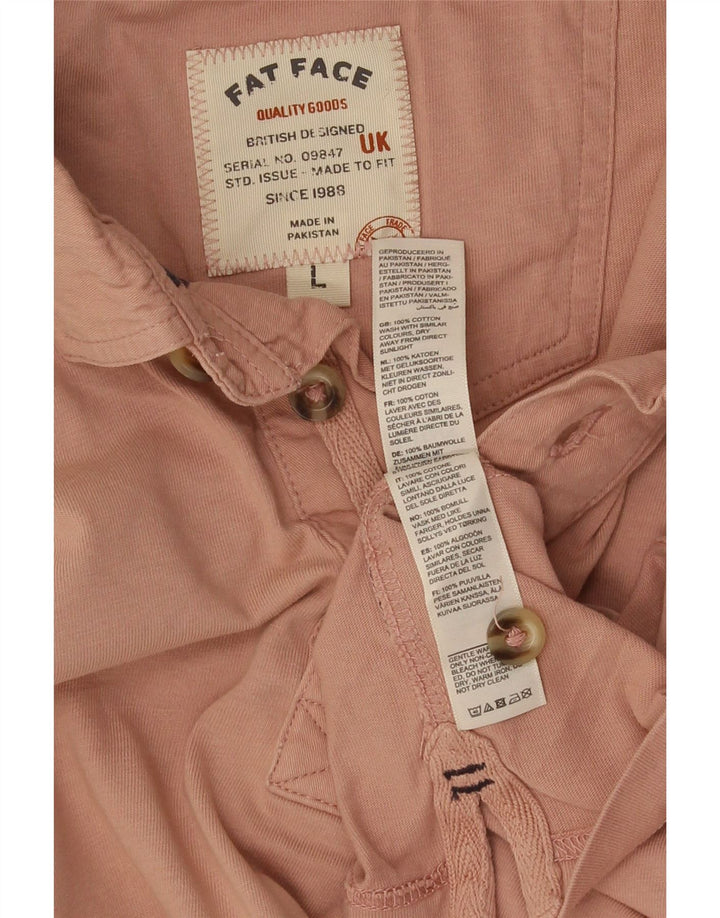 Fat Face Herren-Poloshirt, groß, rosa, Baumwolle