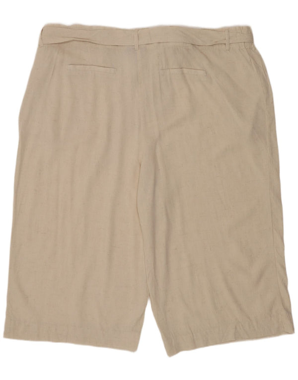 Marks & Spencer Damen Autograph Chinoshorts UK 24 3XL W48 Beige Leinen