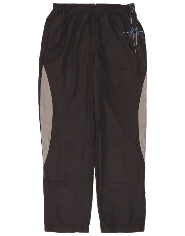 Kappa Herren-Trainingshose, groß, schwarzes Colourblock-Polyester