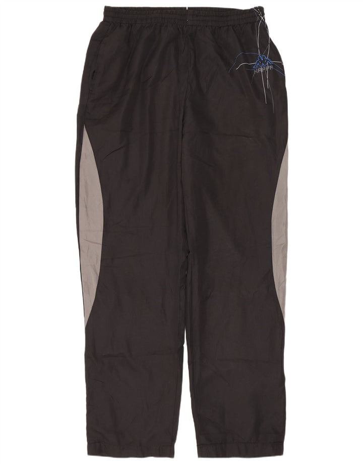 Kappa Herren-Trainingshose, groß, schwarzes Colourblock-Polyester