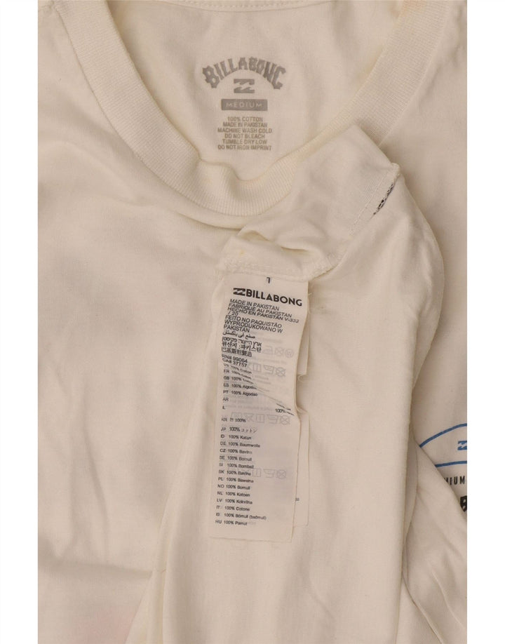 Billabong Herren Grafik-T-Shirt-Oberteil aus mittelweißer Baumwolle