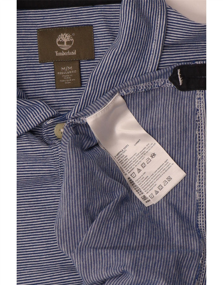 TIMBERLAND Herren-Poloshirt mit normaler Passform, mittelblau, gestreift, Baumwolle