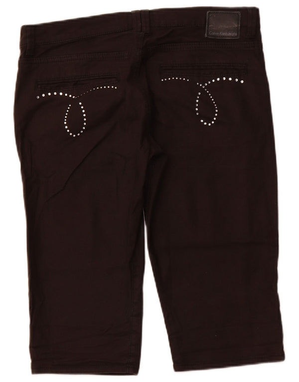 Calvin Klein Damen Bermudashorts W31 mittelbraune Baumwolle