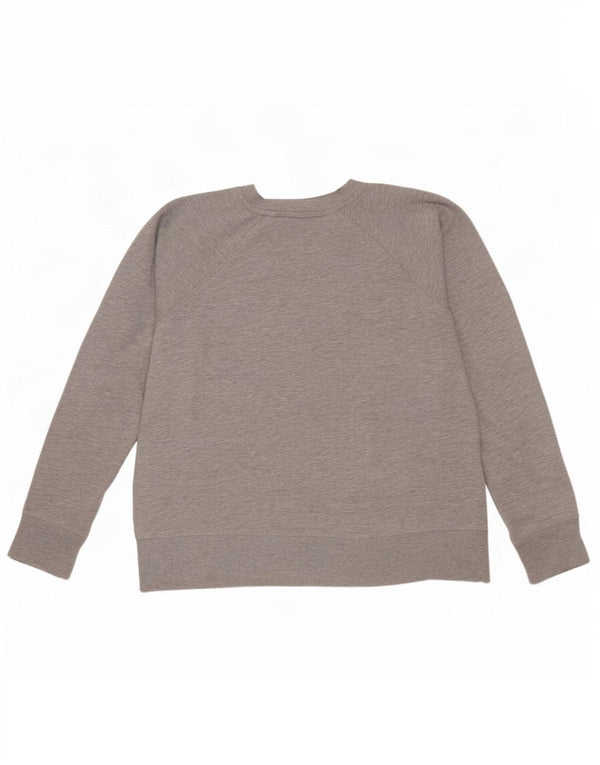 Dkny Womens Graphic Sweatshirt Pullover UK 14 Mittelgraue Baumwolle