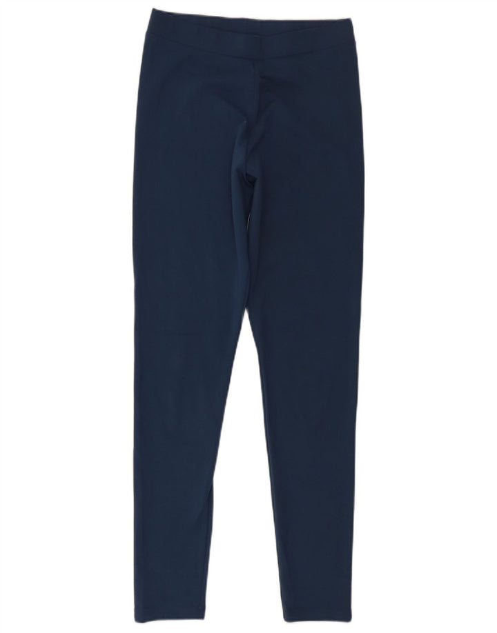 Adidas Damen Graphic Leggings UK 10 Small Marineblau Polyester