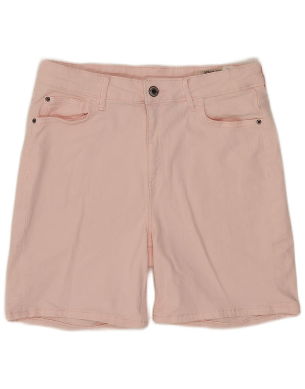 MARKS & SPENCER Damen Jeansshorts UK 14 Large W32 Rosa Baumwolle