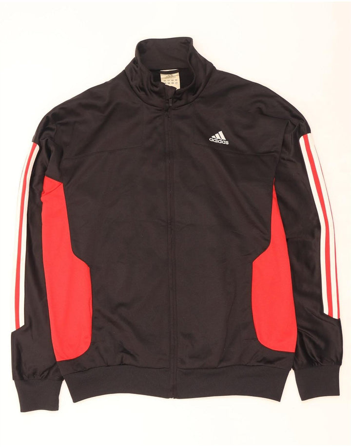 Adidas Herren-Trainingsanzugoberteil, UK-Größe 40/42, Mittelschwarz, Farbblock
