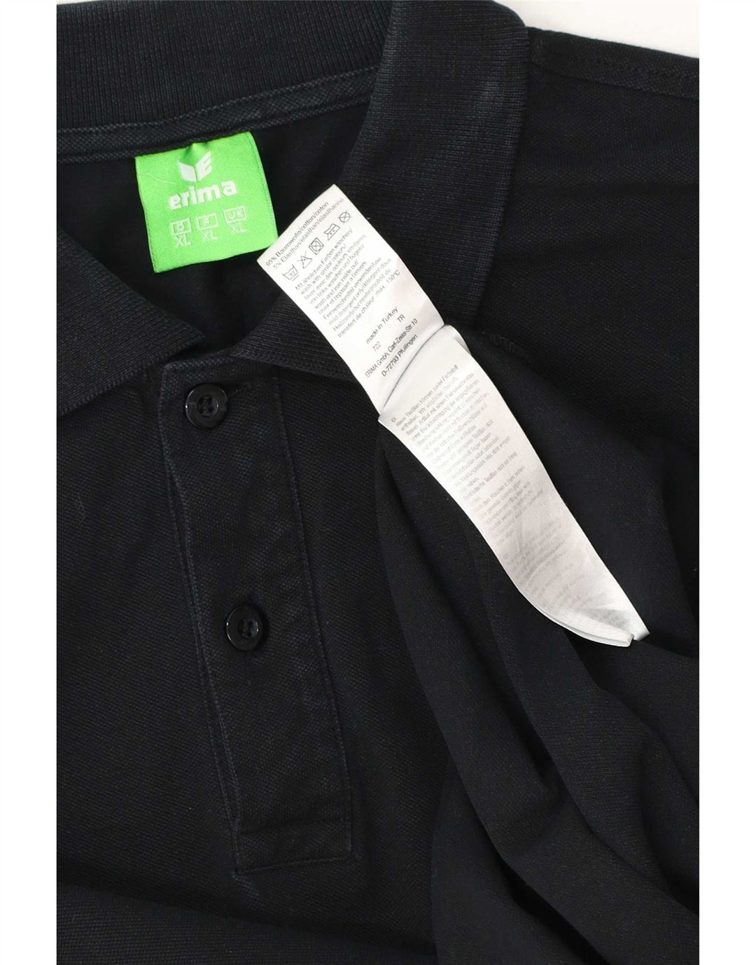 Erima Herren Poloshirt XL Schwarz Baumwolle