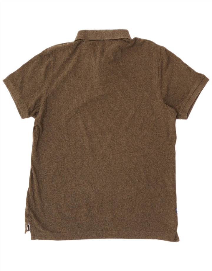 SUPERDRY Herren Poloshirt 2XL Khaki Baumwolle