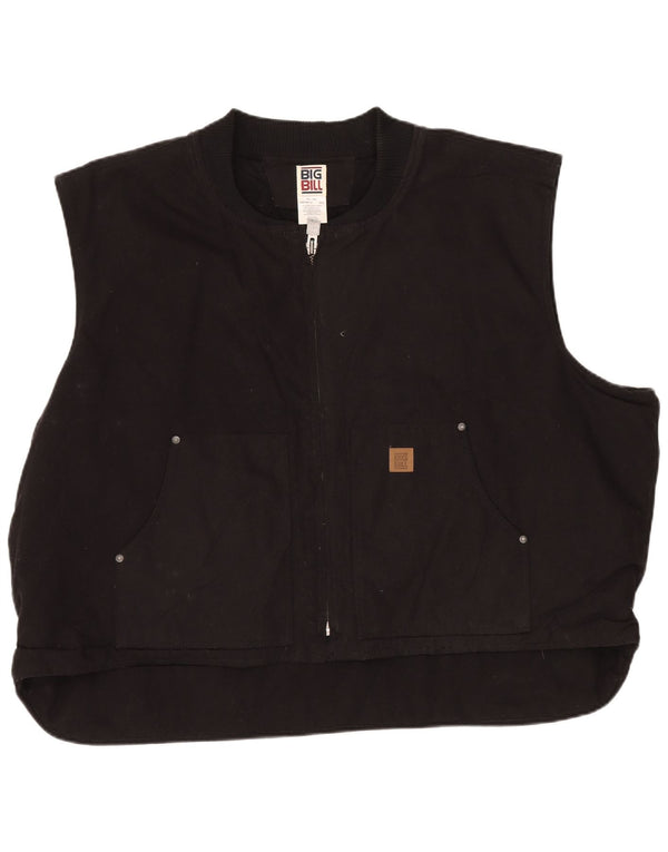 Vintage Herren Gilet UK 50 5XL Schwarze Baumwolle