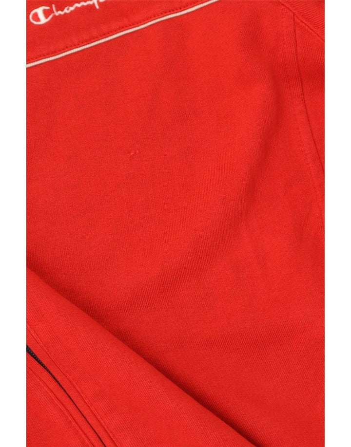 Champion Herren-Trainingsanzug-Oberteil, große rote Colourblock-Baumwolle