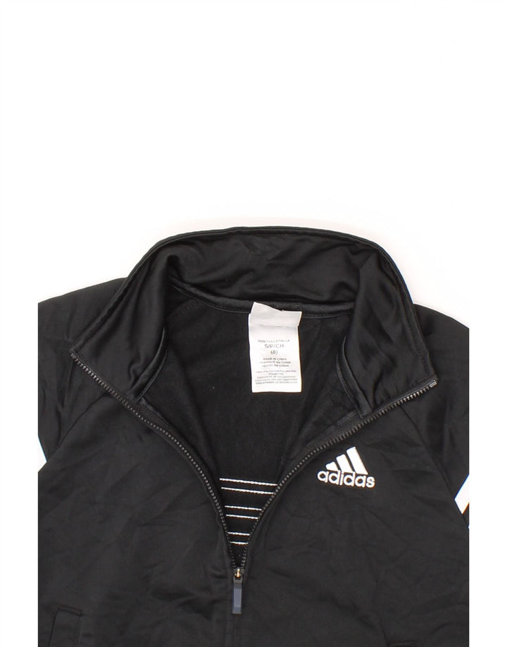ADIDAS Boys Tracksuit Top Jacket 7-8 Years Small  Black Polyester Vintage Adidas and Second-Hand Adidas from Messina Hembry 
