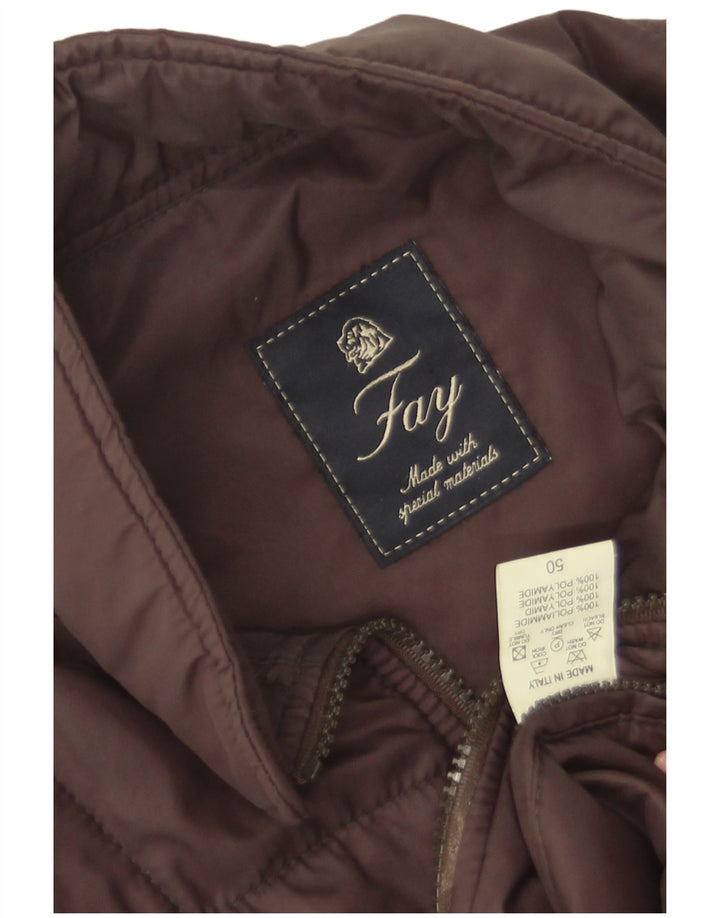 Fay Damen Wattierte Weste IT 50 XL Braun Polyamid