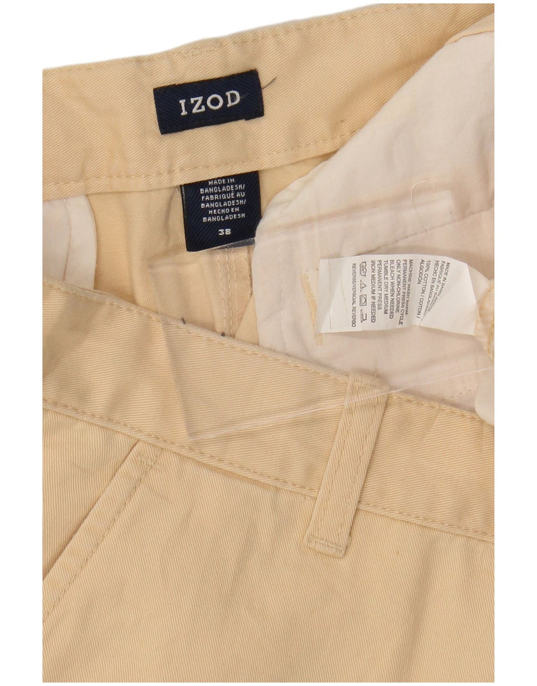 IZOD Herren Cargoshorts W38 XL Beige Baumwolle