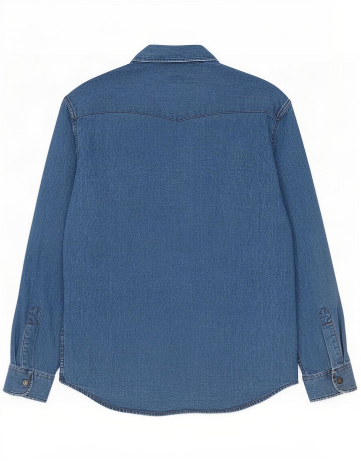 Carrera Herren Jeanshemd mittelblaue Baumwolle