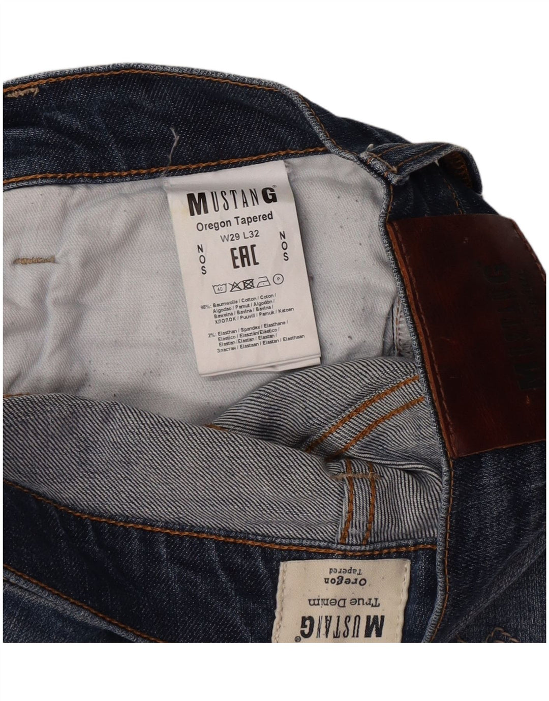 Mustang Damen Slim Jeans W29 L32 Blaue Baumwolle