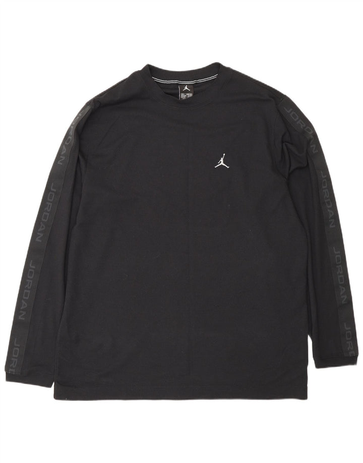 Jordan Herren Graphic Top Langarm UK 42/44 Large Schwarz Polyester
