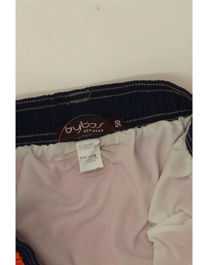 Byblos Herren-Badeshorts IT 50 Mittelrosa Colourblock-Polyamid