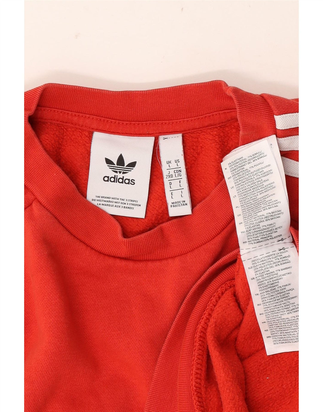 Adidas Herren Sweatshirt Pullover große rote Baumwolle