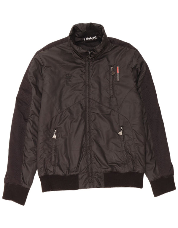 DATCH Herren Bomberjacke UK 40 Large Schwarz Polyester