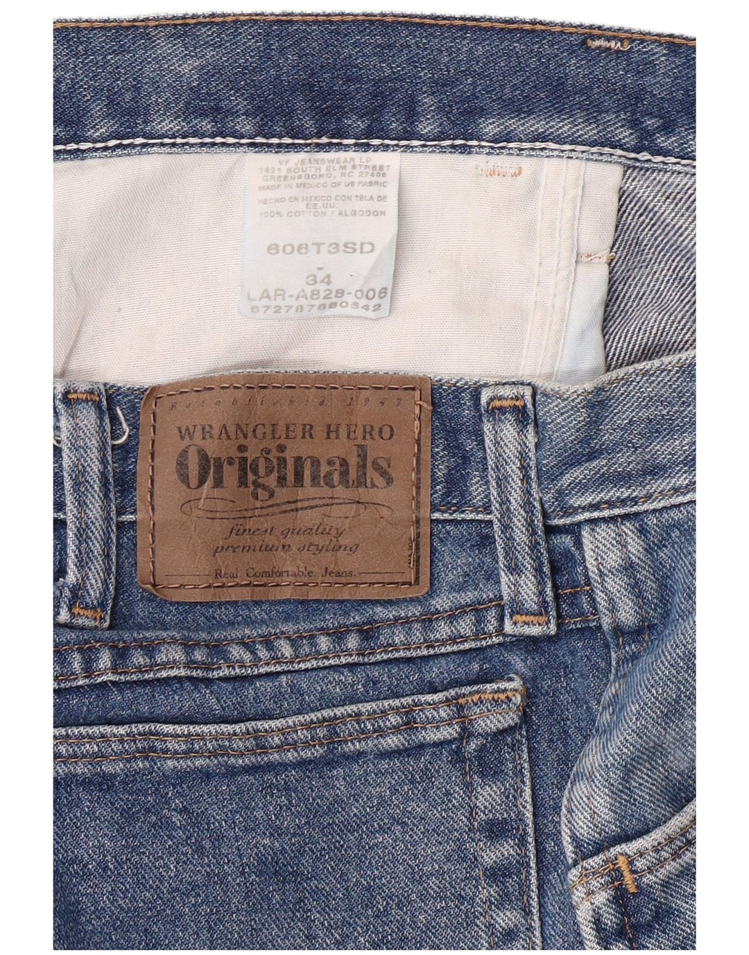 Wrangler Womens Denim Jeansshorts W34 Große blaue Baumwolle