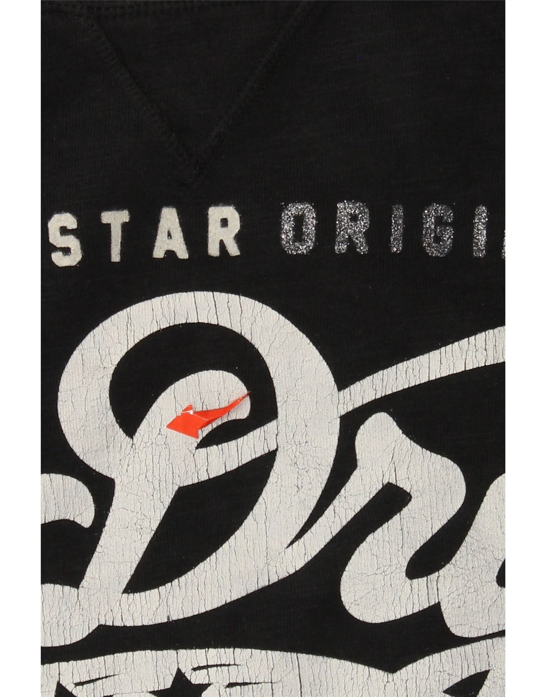 SUPERDRY Grafik-Sweatshirt-Pullover für Damen, UK 16, Größe L, Schwarz, Baumwolle