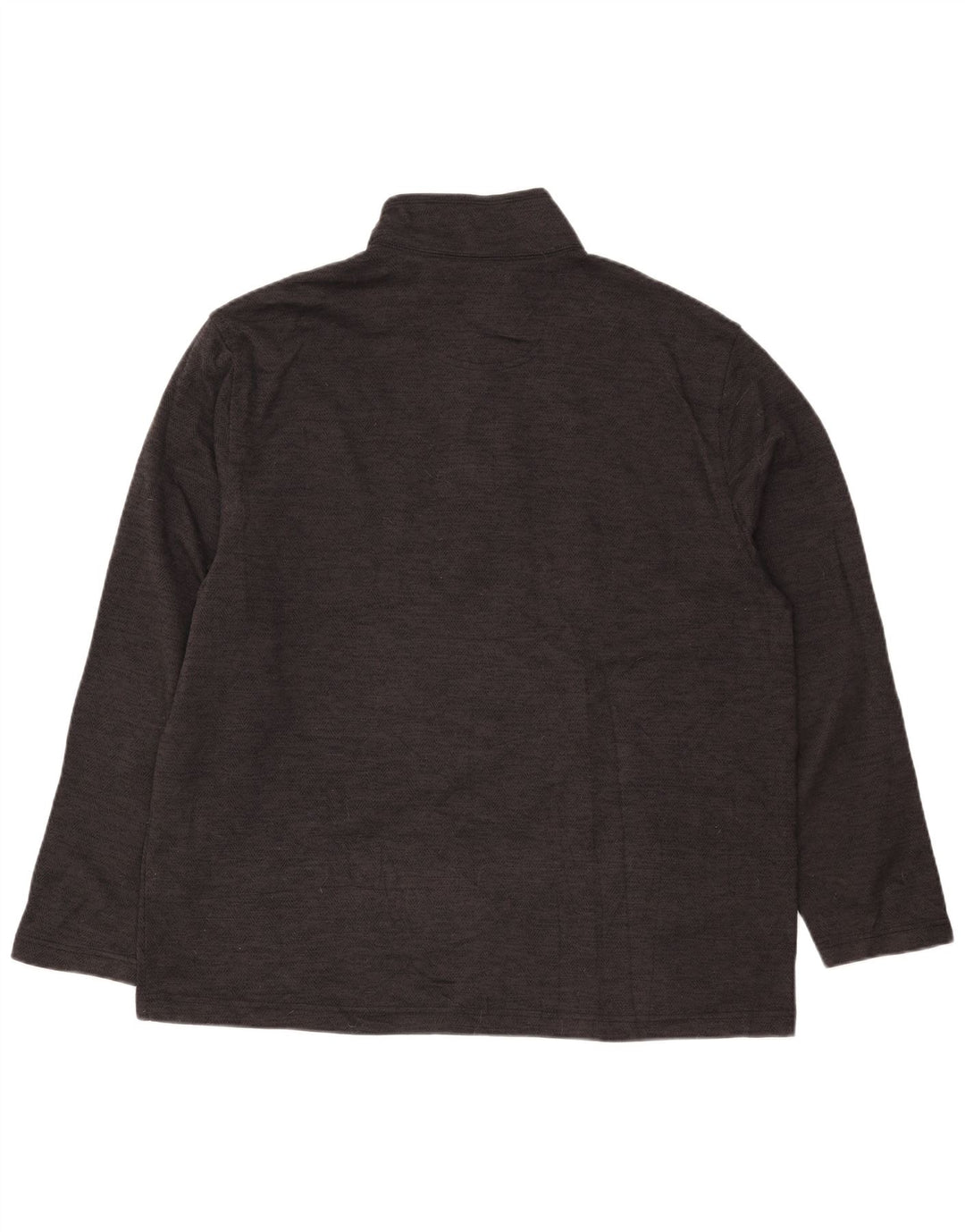 IZOD Herren-Sweatshirt mit Knopfkragen, XL, grau, Fischgrätenmuster, Polyester