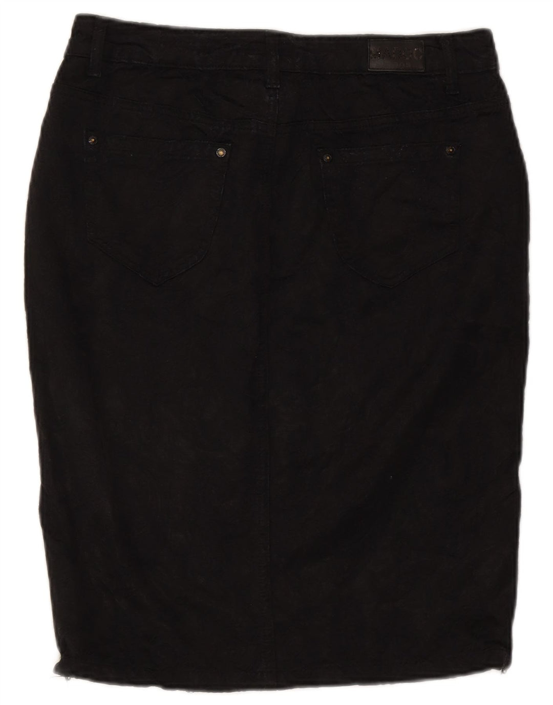 Vintage Damen Bleistiftrock EU 40 Medium W30 Schwarz Baumwolle Classic