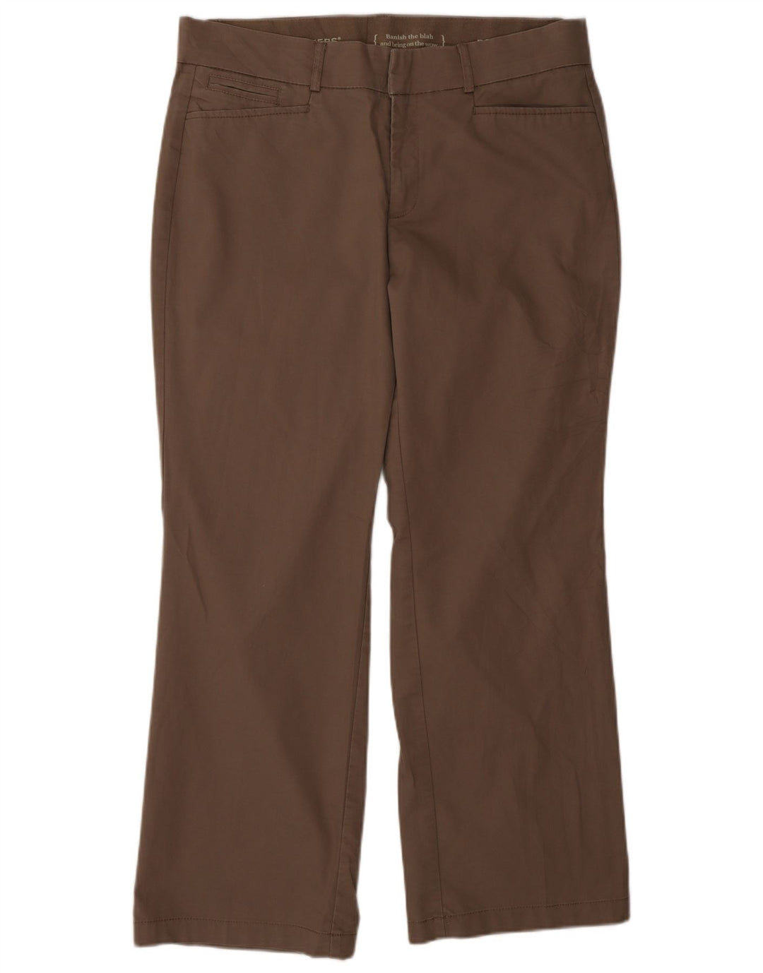 DOCKERS Gerade Freizeithose für Damen, US 12, Größe L, W32, L28, Braun