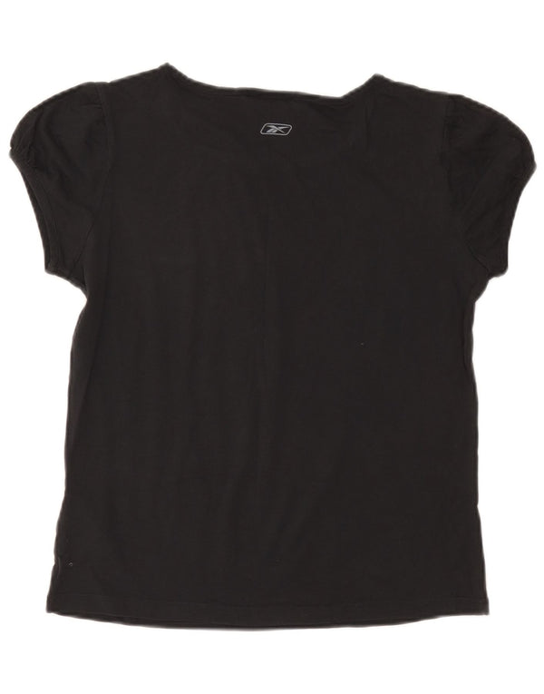 Reebok Damen T-Shirt Top UK 14 Large Grau Baumwolle