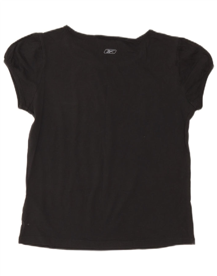 Reebok Damen T-Shirt Top UK 14 Large Grau Baumwolle