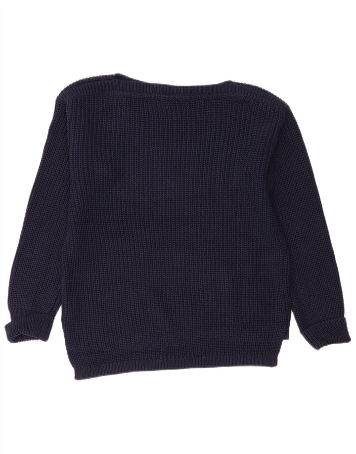Marks & Spencer Damen-Pullover mit Rundhalsausschnitt, Gr. 14, mittleres Marineblau
