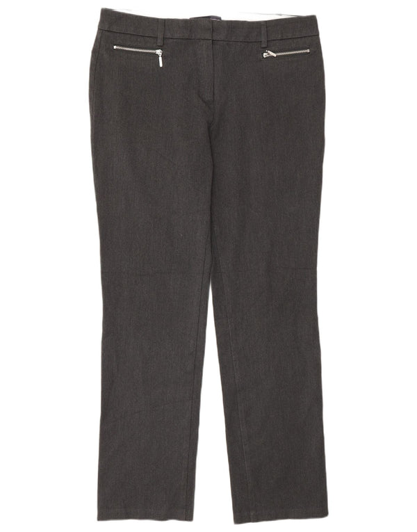 Marks & Spencer Damen Gerade Freizeithose UK 12 Medium W32 L29 Grau