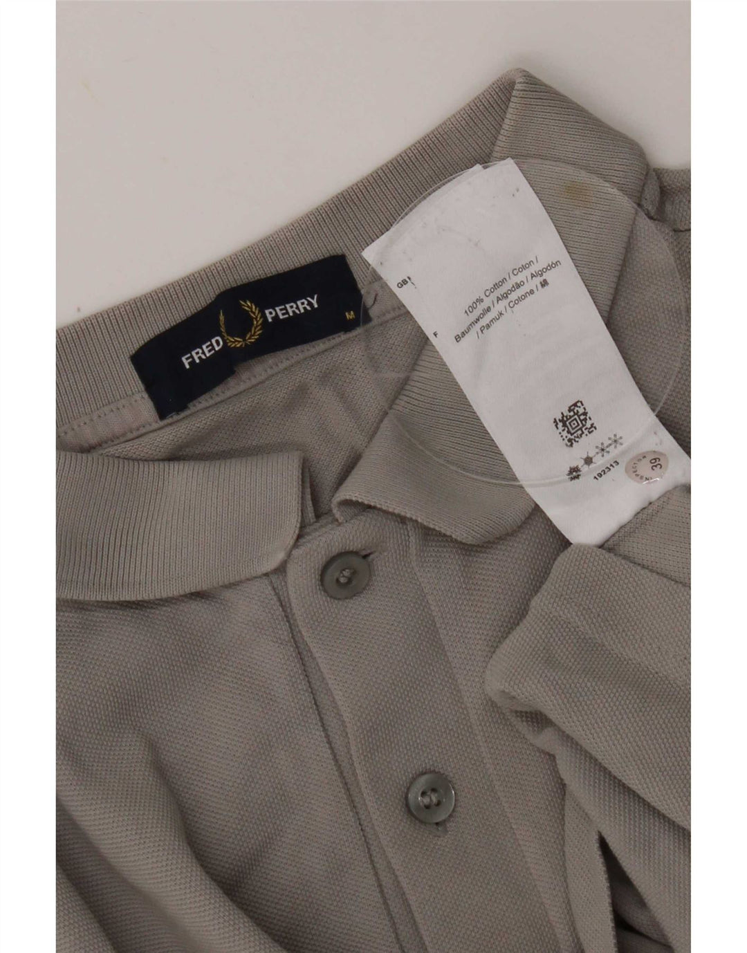 Fred Perry Herren-Poloshirt aus mittelgrauer Baumwolle